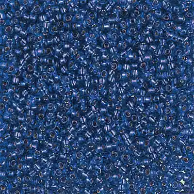 Jetzt Zugreifen 11/0 Miyuki Rocailles Perlen, Rund (ca. 2 mm), Farbe: Dark Aqua, Silver Lined, Röhrchen mit ca. 24 Gramm