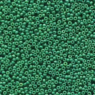 Kostenloser Versand 11/0 Miyuki Rocailles Perlen, Rund (ca. 2 mm), Farbe: Deep Green, Duracoat opak dyed, Röhrchen mit ca. 23 Gramm
