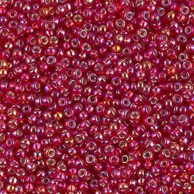 11/0 Miyuki Rocailles Perlen, Rund (ca. 2 mm), Farbe: Flame Red, AB, Röhrchen mit ca. 23 Gramm Jetzt Zugreifen