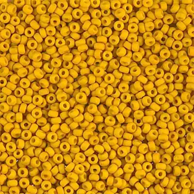 Super-Preis 11/0 Miyuki Rocailles Perlen, Rund (ca. 2 mm), Farbe: Mustard, Opak, Röhrchen mit ca. 24 Gramm