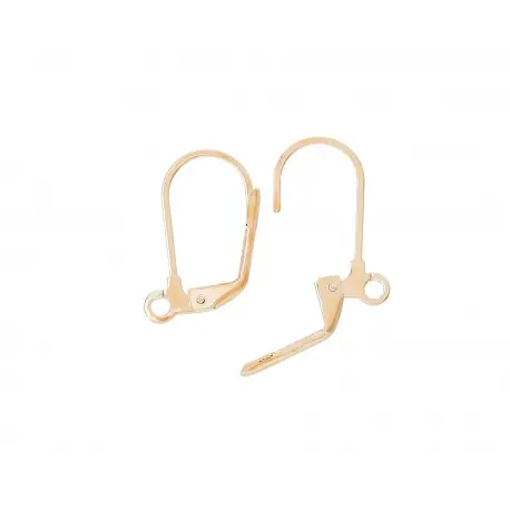 1 Paar rosegoldfarben Brisuren 18x11mm Klappbrisuren - Schmuckzubehör für Ohrringe Neue Kollektion